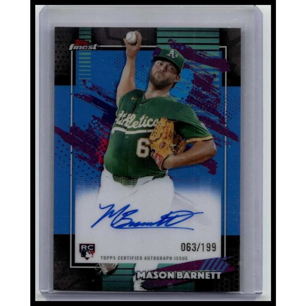 2026 Finest Mason Barnett #FA-MB Athletics sky blue refractor auto /199